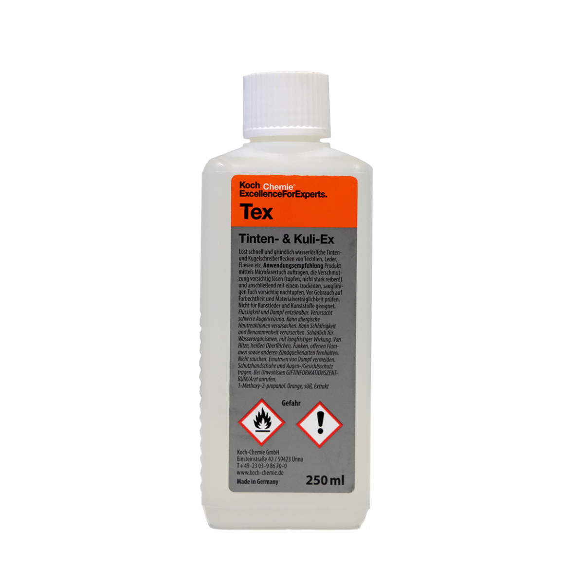 KOCH CHEMIE TINTEN & KULI-EX 250ml - Eliminador de tinta em têxteis