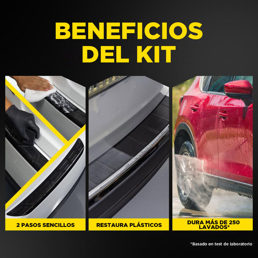MEGUIAR'S KIT DE RESTAURO DE PLÁSTICOS E BORRACHAS DE SERVIÇO PESADO