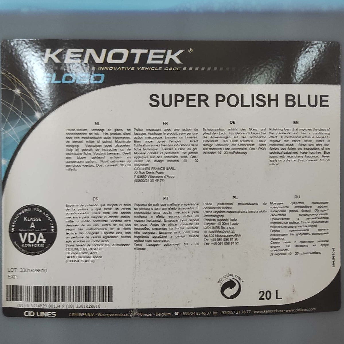 KENOTEK SUPER POLISH 20L - AZUL