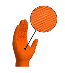 Guante Nitrilo Naranja 10gr texturizado (100ud) - Talla M