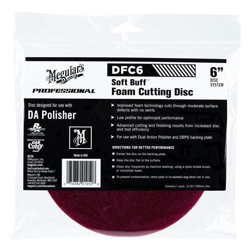 MEGUIARS SOFT BUFF FOAM CUTTING DISC 6"