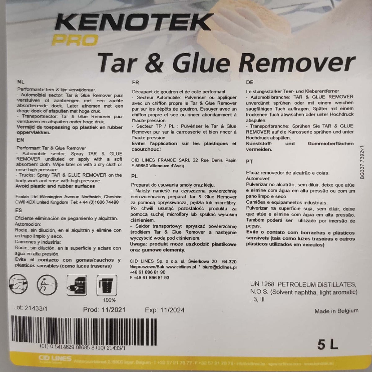 KENOTEK REMOVEDOR DE ALCATRÃO E COLA 5 L