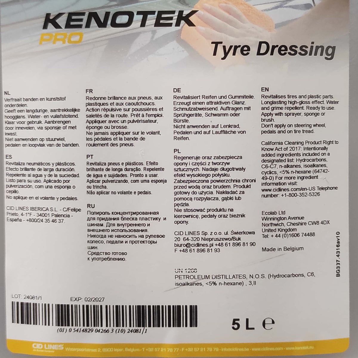 KENOTEK REAVIVADOR DE PNEUS 5 L
